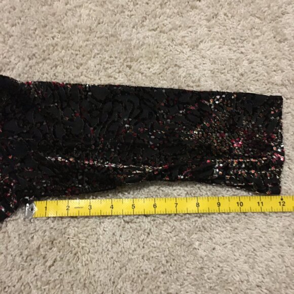 Y2K Vintage Libra Velvet Burn Out Sparkle Top Made in Canada - Picture 16 of 16